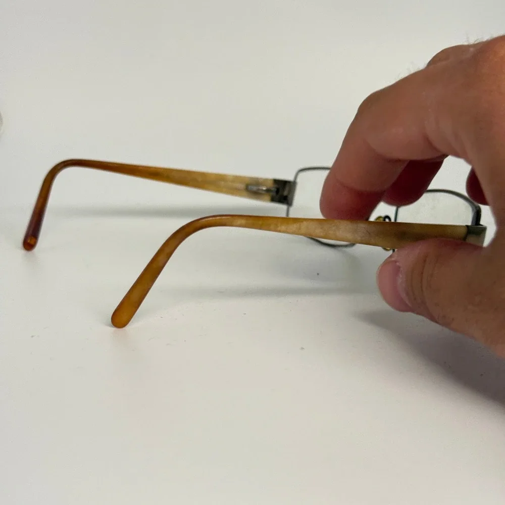 Liz Claiborne Eyeglasses Frames‎ Brown Gold Rectangle L135 49-18-135 23310